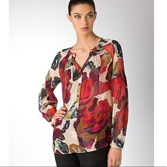 Daine Von Frustenberg Neala Masaai Rose silk blous - Picture 1 of 9